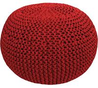 Hoooked Knit & Crochet Pouf Kit W/Zpagetti Yarn-Burgundy Passion