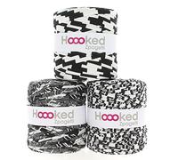Hoooked Yarn - Coton Recyclé - 120 m - 700 g - Aiguilles 10.0-12.0 - Bandes Mélangées
