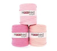 Hoooked ZP00-1-5 Fil, Coton, Nuances rose clair, 120 m, Set Pièces