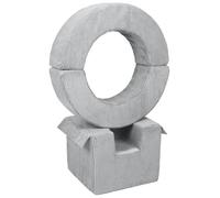 Hoop Cercle, Lot de 3 Gros Blocs en Mousse pour Le Jeu ou réhabilitation (Couleur: Gris (Velours côtelé))