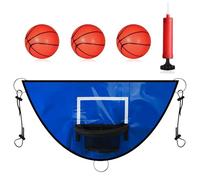 Hoop de basket-ball pour : ensemble de cerceau de basketball de trampoline durable, équipement de jeu réglable en plein air | Engager les avec un filet résistant aux intempéries pour