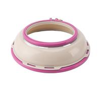 Hoop de support de broderie 16,5 cm et 25 cm | Cadre d'aiguille à poinçon à double face pour point de croix/piquier/peinture de soie | Conception sécurisée des pinces, (Rose Red)