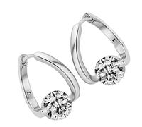 Hoop Earrings Women, Elegant Jewelry Set, Silver Accessory Grip, Modern Fashion Piece with Balance, Stylish Wedding Gift with Style Finish, Home Accessories for Mother Wife Girlfriend Sisters Friends