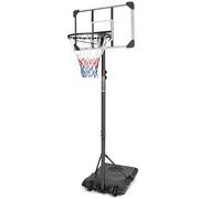 Hoop Portable Basketball Hoop, hauteur réglable 1,5 m, convient pour les adolescents, les adultes, les athlètes, l'intérieur et l'extérieur, avec roues, design noir