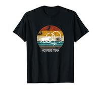 Hoopers Team Agility Dog Training Vintage Sunset T-Shirt Graphique avec Valeur