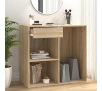 Hoopleep Armoire cosmétique en chêne Sonoma, 80 x 40 x 75 cm, en bois, avec tiroirs, rangement polyvalent pour chambre à coucher