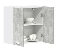 Hoopleep Armoire murale de cuisine, gris béton, 60 x 31 x 60 cm, en matériau dérivé du bois, rangement pour cuisine, buffet, salle à manger, moderne, haute, large