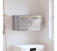 Hoopleep Armoire murale, en bois dérivé du bois, gris Sonoma, 60 x 36,5 x 35 cm, pour cuisine, salle de bain, chambre à coucher, rangement peu encombrant
