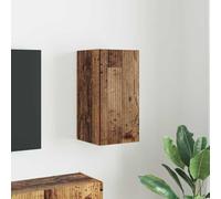 Hoopleep Armoire murale en bois recyclé - 30 x 31 x 60 cm - En bois recyclé - Étagère murale pour salon, chambre à coucher - Rangement peu encombrant - Pivotant