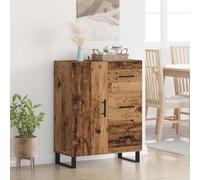 Hoopleep Buffet aspect bois vieilli 69,5 x 34 x 90 cm, en bois composite et fer, avec tiroir, pour salon, chambre à coucher, salle à manger, meubles