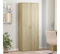 Hoopleep Buffet haut en chêne Sonoma 70 x 35 x 180 cm, armoire en bois avec beaucoup d'espace de rangement, rangement moderne pour cuisine, garde-manger, meuble avec porte