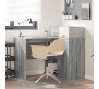 Hoopleep Bureau d'angle avec tiroir et porte, gris sonoma - 102 x 88 x 75 cm - En matériau dérivé du bois - Bureau compact pour la maison et le bureau - Design moderne et durable