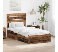 Hoopleep Cadre de lit Queen moderne avec tiroirs de rangement, casque, bois composite, plate-forme, durable, facile à nettoyer, finition noire, pour l'organisation de la chambre, pas besoin de boîte à