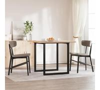 Hoopleep Cadre de table à manger en forme de O 70 x 70 x 73 cm, acier revêtu par pulvérisation, pieds de meubles robustes pour tables à faire soi-même, table basse et bureau, noir