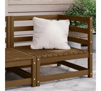 Hoopleep Canapé d'angle de jardin marron miel, pin massif, 70 x 70 x 67 cm, design modulaire, pour terrasse et extérieur, canapé robuste pour jardin et balcon