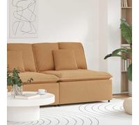 Hoopleep Canapé modulaire, module central, beige, tissu aspect peau d'agneau, 100 x 100 x 64 cm, avec coussin, cadre en métal robuste pour salon