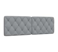 Hoopleep Coussin de tête de lit rembourré en tissu gris clair 160 cm - Fixation murale - Pour lit queen size - Piran