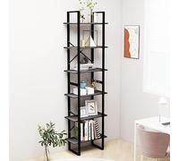 Hoopleep Étagère de rangement, grise, 60 x 30 x 210 cm, matériau bois métallique, 5 étagères, polyvalente pour cave, garage, bureau, salon, étagère sur pied robuste