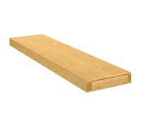 Hoopleep Étagère murale flottante, 80 x 20 x 4 cm, en bois de bambou naturel, affichage de rangement monté pour chambre à coucher, salon, panneau durable pour décoration de livres, finition facile à