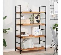 Hoopleep Étagères murales flottantes, 2 pièces en bois d'acacia massif, traité à l'huile, dimensions 80 x 40 x 4 cm, lot de 2 pièces, étagère d'affichage polyvalente pour chambre à coucher, salon