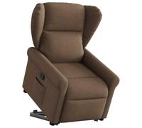 Hoopleep Fauteuil de relaxation avec aide à se lever - En tissu marron - Pour personnes âgées - Inclinaison à 135 ° - Charge maximale : 110 kg - Fauteuil de salon confortable pour salon, chambre à