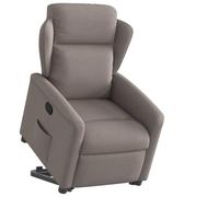 Hoopleep Fauteuil de relaxation avec aide à se relever, en tissu taupe, électrique, fonction couchée manuelle, fauteuil de salon confortable pour chambre à coucher, salon, intérieur
