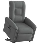 Hoopleep Fauteuil de relaxation électrique avec aide à se relever, gris foncé, tissu, 77 x 91,5 x 96 cm, pour salon, chambre à coucher, fauteuil lounge confortable, facile d'entretien