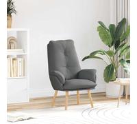 Hoopleep Fauteuil gris foncé 69 x 74 x 93 cm, tissu Sherpa, pieds en bois massif, fauteuil de salon confortable pour salon, chambre à coucher, fauteuil de lecture, confortable