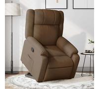 Hoopleep Fauteuil relax avec aide à se relever, en tissu marron, électrique, réglable manuellement, 77 x 95 x 99 cm, pour salon et chambre à coucher, confortable et confortable