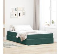 Hoopleep Lit de rangement en velours vert foncé avec matelas, 120 x 200 cm, lit rembourré moderne avec élévateur latéral hydraulique, cadre en métal, tiroir de lit spacieux pour chambre à coucher, peu