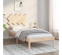 Hoopleep Lit simple en pin massif 90 x 190 cm, cadre de lit simple en pin non traité avec lattes de contreplaqué robustes, tête de lit confortable pour matelas simple de 3 m, meuble de chambre moderne