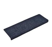 Hoopleep Lot de 15 tapis d'escalier autocollants - 65 x 21 x 4 cm - Bleu - Bord rectangulaire - Non tissé aiguilleté - Réduction du bruit - Antidérapants - Pour escaliers en bois en intérieur