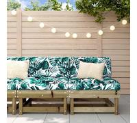 Hoopleep Lot de 2 canapés centraux avec coussin, en bois de pin imprégné, 61 x 60,5 x 62 cm, meubles de jardin robustes pour terrasse et extérieur, design modulaire