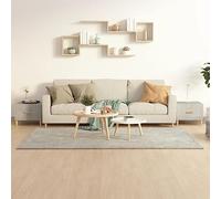 Hoopleep Lot de 2 tables à café concrètes gris 50 x 50 x 40 cm - En bois d'ingénierie - Table de salon moderne avec tiroir de rangement - Ensemble de table central élégant pour la maison