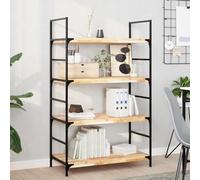 Hoopleep Lot de 4 étagères flottantes en bois massif d'acacia - 100 x 40 x 4 cm - Étagères murales rectangulaires non traitées pour salon, chambre à coucher et cuisine - Solution d'affichage murale