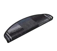 Hoopleep Lot de 5 tapis d'escalier autocollants - 65 x 21 x 4 cm - Noir et gris - Antidérapants - Pour escaliers en bois - Intérieur
