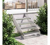 Hoopleep Marche en caillebotis 70 x 24 x 7 cm, en acier galvanisé pour escaliers sûrs à l'intérieur et à l'extérieur, robuste et antidérapant, design de grille de pressage