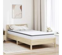 Hoopleep Matelas à ressorts Bonell blanc et gris, 90 x 200 x 18 cm, lit simple, pour dormir sur le côté, moyennement doux avec couche de mousse, durable, design moderne