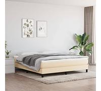 Hoopleep Matelas à ressorts ensachés crème 160 x 200 x 20 cm, tissu respirant, soutien moyennement ferme pour lit double et lit, noyau à ressorts amortissant le bruit avec mousse de confort