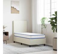 Hoopleep Matelas en mousse à mémoire de forme - 80 x 160 x 17 cm - Blanc doux - Matelas ergonomique en mousse pour lit simple - Soulage la pression, absorption du bruit - Housse en polyester respirant