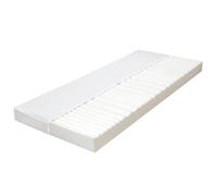Hoopleep Matelas en mousse polyuréthane 7 zones 100 x 200 x 10 cm, degré de dureté H2/H3, soulagement de la pression pour lit simple, housse en polyester blanc, silencieux, idéal pour les invités et