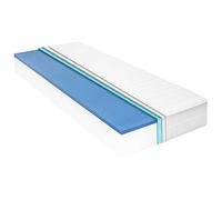 Hoopleep Matelas en mousse viscoélastique à mémoire de forme - 160 x 200 x 18 cm - Respirant - Lit double pour soulager la pression - Matelas doux - Queen Size - Housse blanche