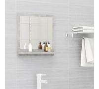 Hoopleep Miroir de salle de bain avec étagère - Gris béton - 40 x 10,5 x 37 cm - Design moderne pour salle de bain - Durable et stable - Nettoyage facile - Étagère polyvalente