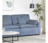 Hoopleep Module d'extrémité de canapé modulaire avec accoudoir, largeur d'assise 100 cm, tissu côtelé bleu, cadre en métal, coussin inclus, pour salon
