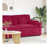 Hoopleep Module d'extrémité de canapé modulaire avec accoudoir, velours bordeaux, largeur d'assise 100 cm, cadre en métal, adaptable pour salon, coussin inclus