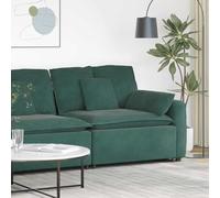 Hoopleep Module d'extrémité de canapé modulaire avec accoudoir, velours vert foncé, largeur d'assise 100 cm, cadre en métal, canapé de salon avec coussin, personnalisable