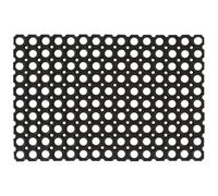 Hoopleep Paillasson rectangulaire 60 x 80 cm, en caoutchouc résistant, antidérapant, avec trous de drainage, 22 mm d'épaisseur, idéal pour l'entrée, la cuisine, la salle de bain et les zones fortement