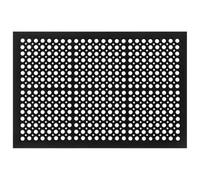 Hoopleep Paillasson rectangulaire en caoutchouc 60 x 90 cm, épaisseur 12 mm, antidérapant, résistant, idéal pour cuisine, entrée, extérieur, lavable, anti-taches