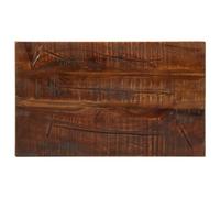 Hoopleep Plateau de table rectangulaire en bois recyclé 60 x 30 x 2,5 cm - Design rustique - Durable - Pour table à manger et bureau