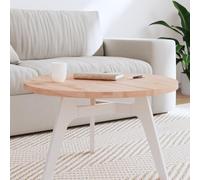 Hoopleep Plateau de table rond Ø 70 x 2,5 cm, bois de hêtre massif non traité, surface lisse pour table basse, bureau, projet de bricolage, durable